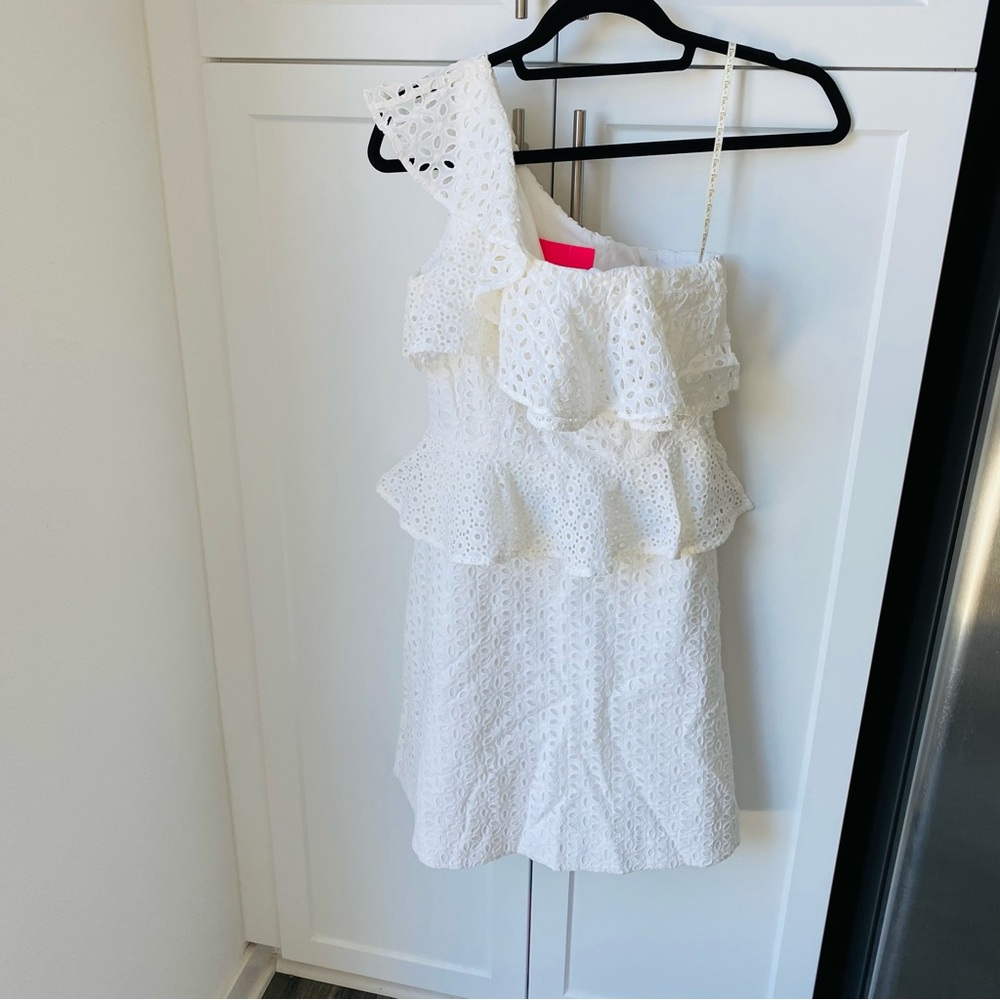 Lilly Pulitzer Josey dress size 00 new with tag by tag eyelet one shoulder bride
